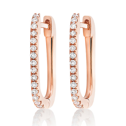 Medium Rectangular Hoop Earrings