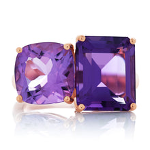 Load image into Gallery viewer, Amethyst Toi Et Moi Ring