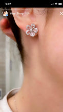 Load image into Gallery viewer, Diamond Rose Cut Flower Earrings 3
