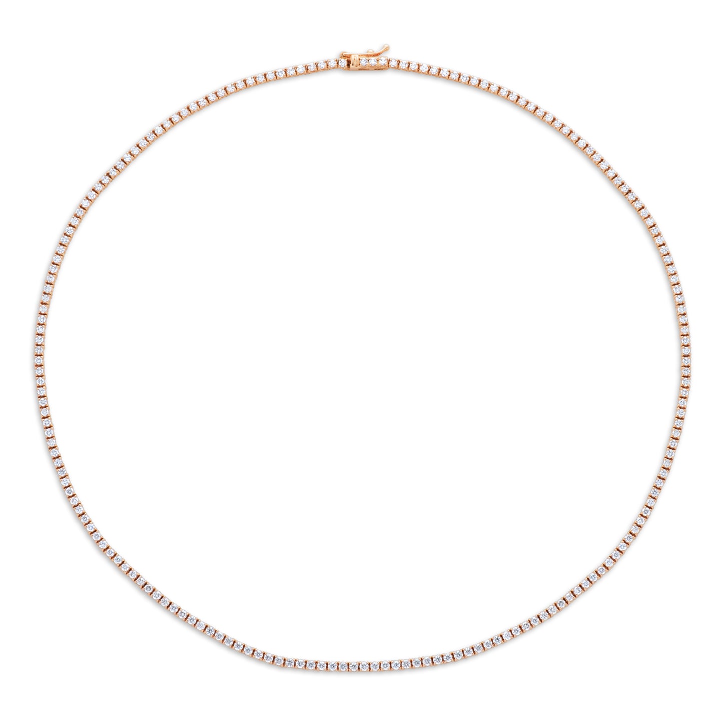 Diamond "Luxe" Tennis Necklace - Rose