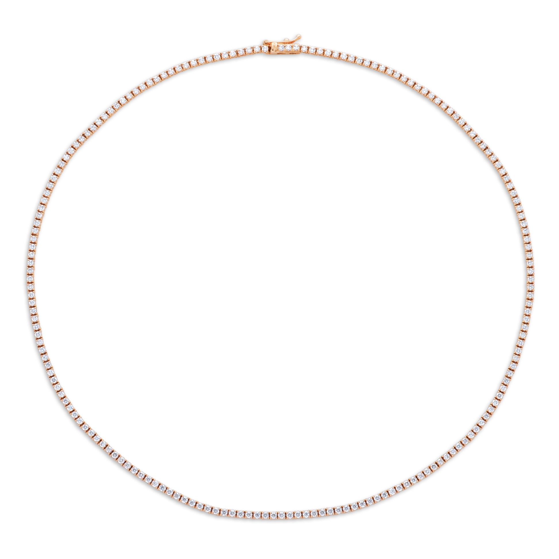 Diamond "Luxe" Tennis Necklace - Rose