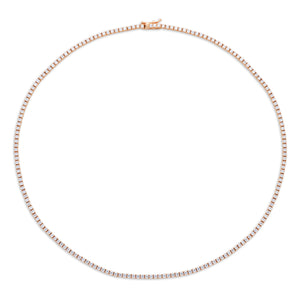 Diamond "Luxe" Tennis Necklace - Rose