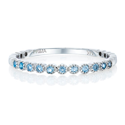 Dainty 1 Blue Topaz Band