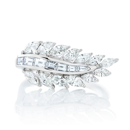 Diamond Leaf Ring