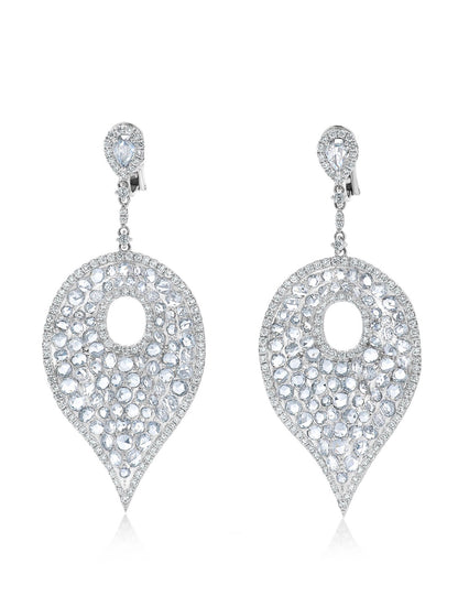 Rose Cut Diamond Drop Earrings
