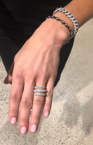 Snake Diamond Coil Ring
