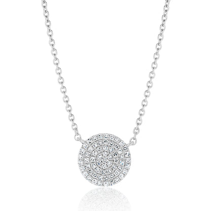 Diamond Pave Disc Pendant