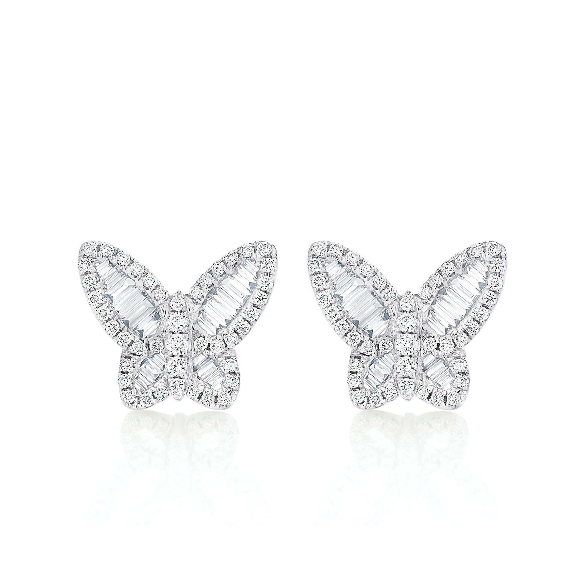 Medium Diamond Butterfly Earrings