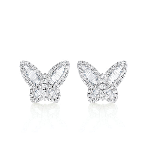 Medium Diamond Butterfly Earrings