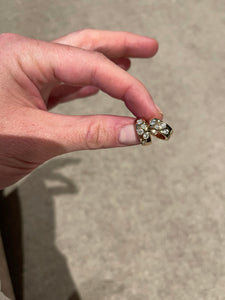 Scattered Diamond Huggie Earrings 5