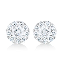 Load image into Gallery viewer, Diamond Cluster Stud Earrings