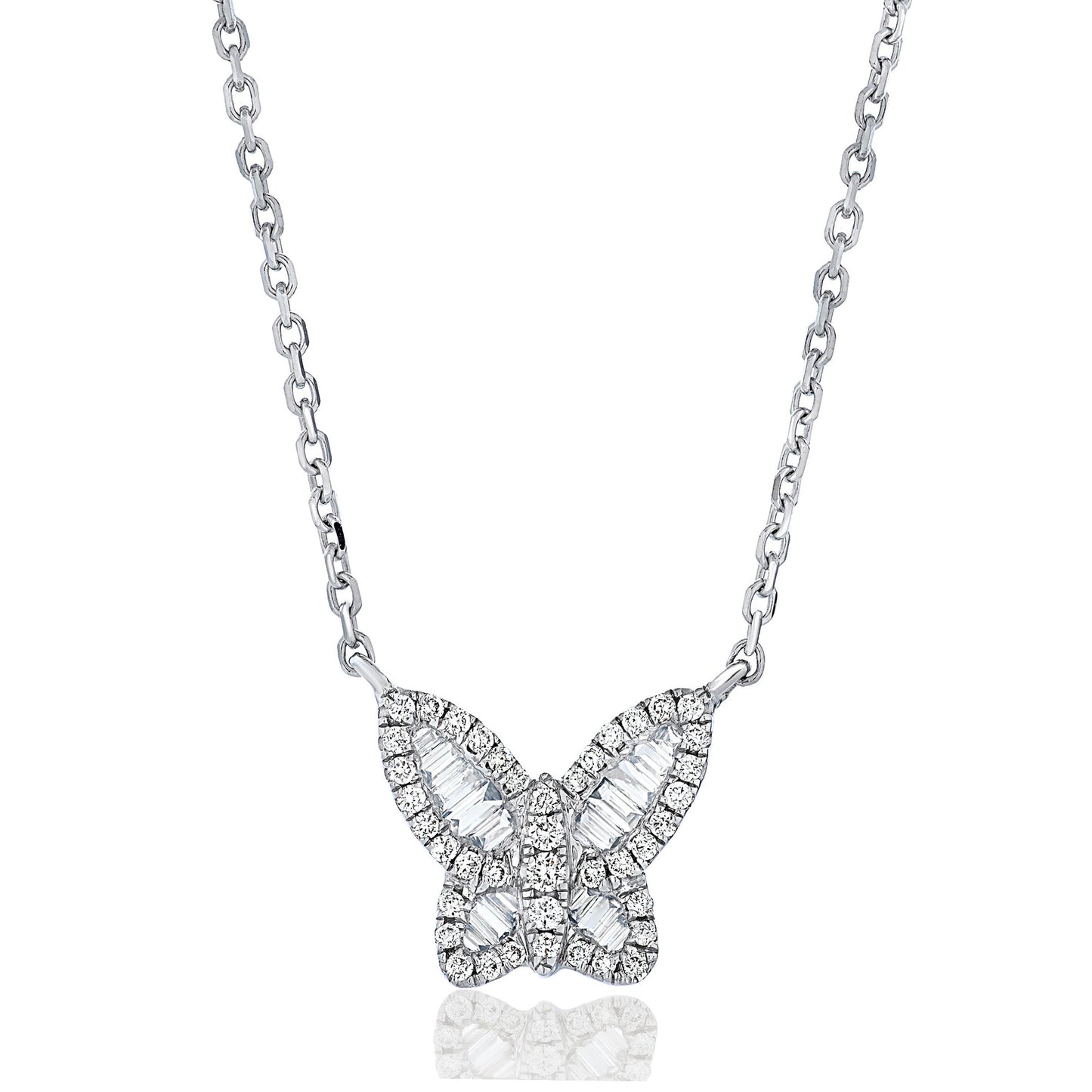 Petite Diamond Butterfly Pendant