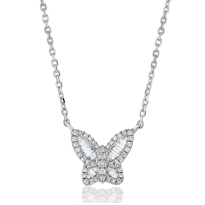 Petite Diamond Butterfly Pendant