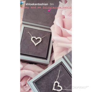 Large Mixed Cut Diamond Heart Pendant - @khloekardashian