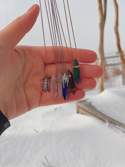Crystal and Diamond Bar Necklaces 2
