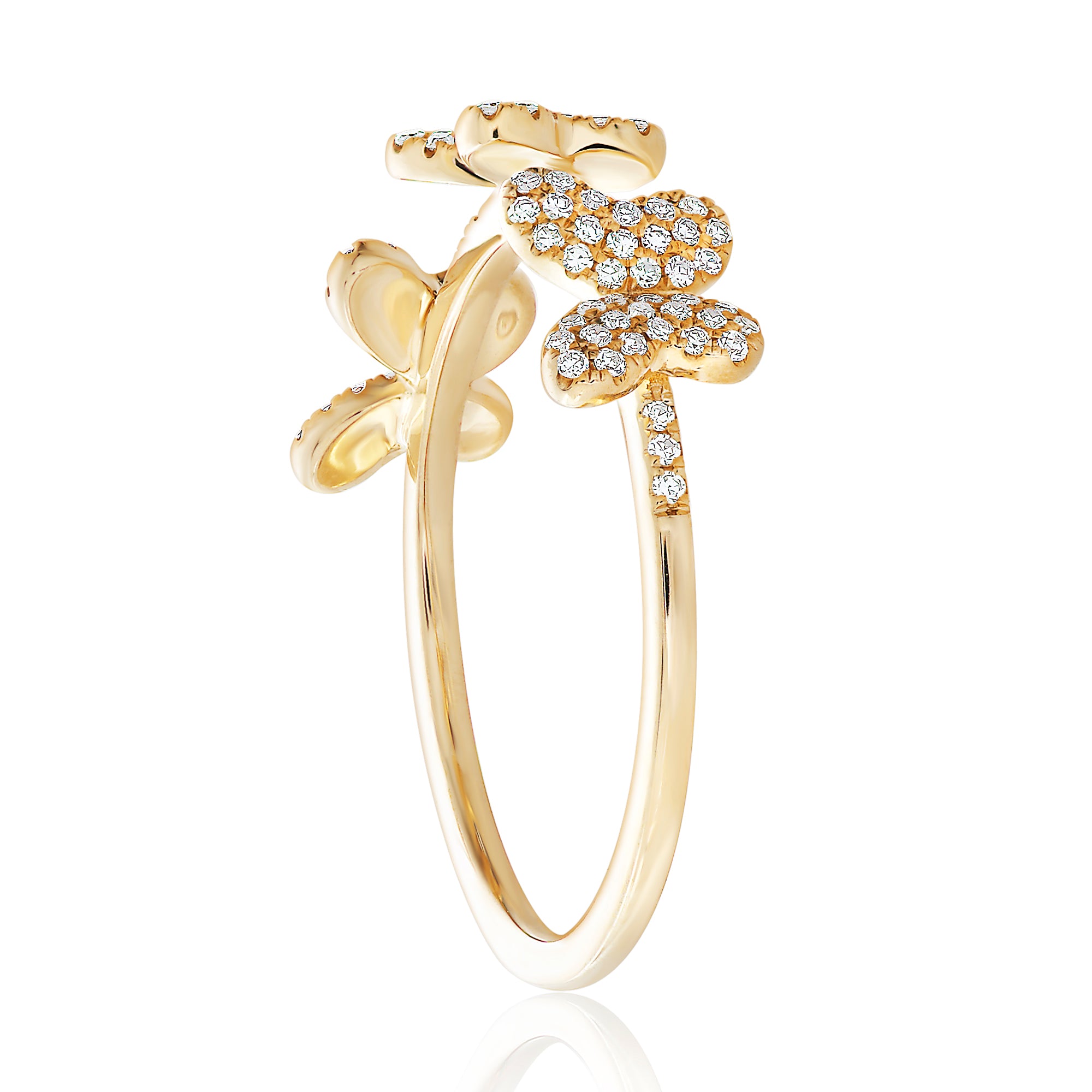 Petite 3 Diamond Butterfly Ring – Nicole Rose Fine Jewelry