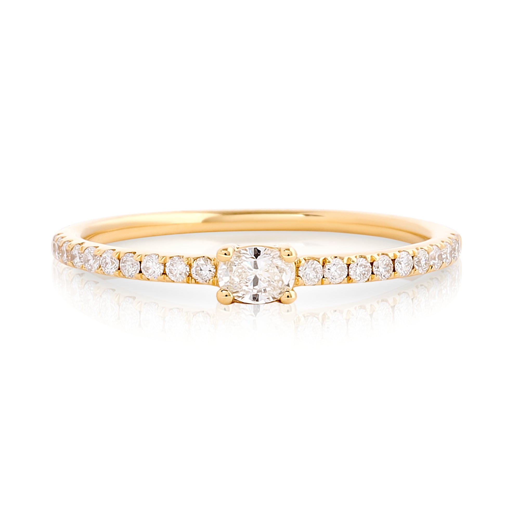 Petite Oval Diamond Band