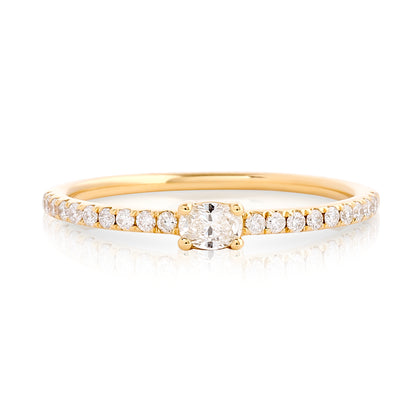 Petite Oval Diamond Band