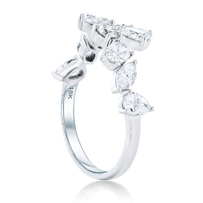 Diamond Mixed Cut Bypass Ring 2