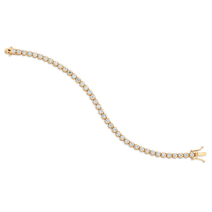 Dainty 5 Diamond Tennis Bracelet - Yellow