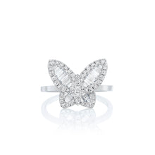 Load image into Gallery viewer, Large Diamond Butterfly Ring