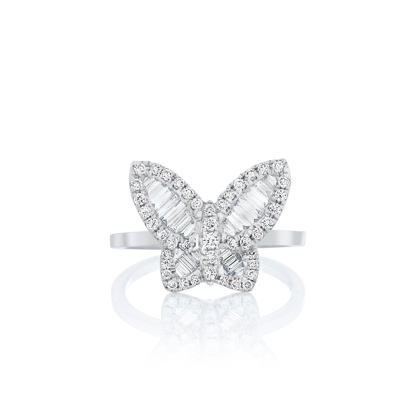 Large Diamond Butterfly Ring