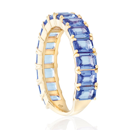 Blue Sapphire Emerald Cut Nikki Band 2