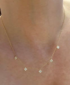 5 Clover Diamond Necklace - 02