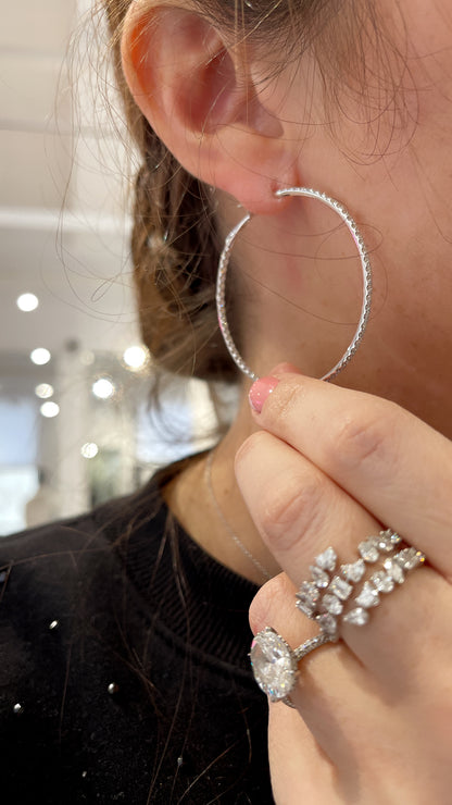 Diamond Hoop Earrings 4