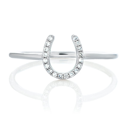 Petite Diamond Horsehoe Ring