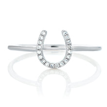 Load image into Gallery viewer, Petite Diamond Horsehoe Ring