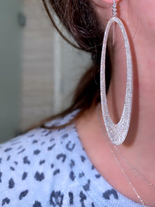 Long Oval Shape Dangle Earrings 2
