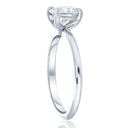 Platinum Round Diamond Engagement Ring