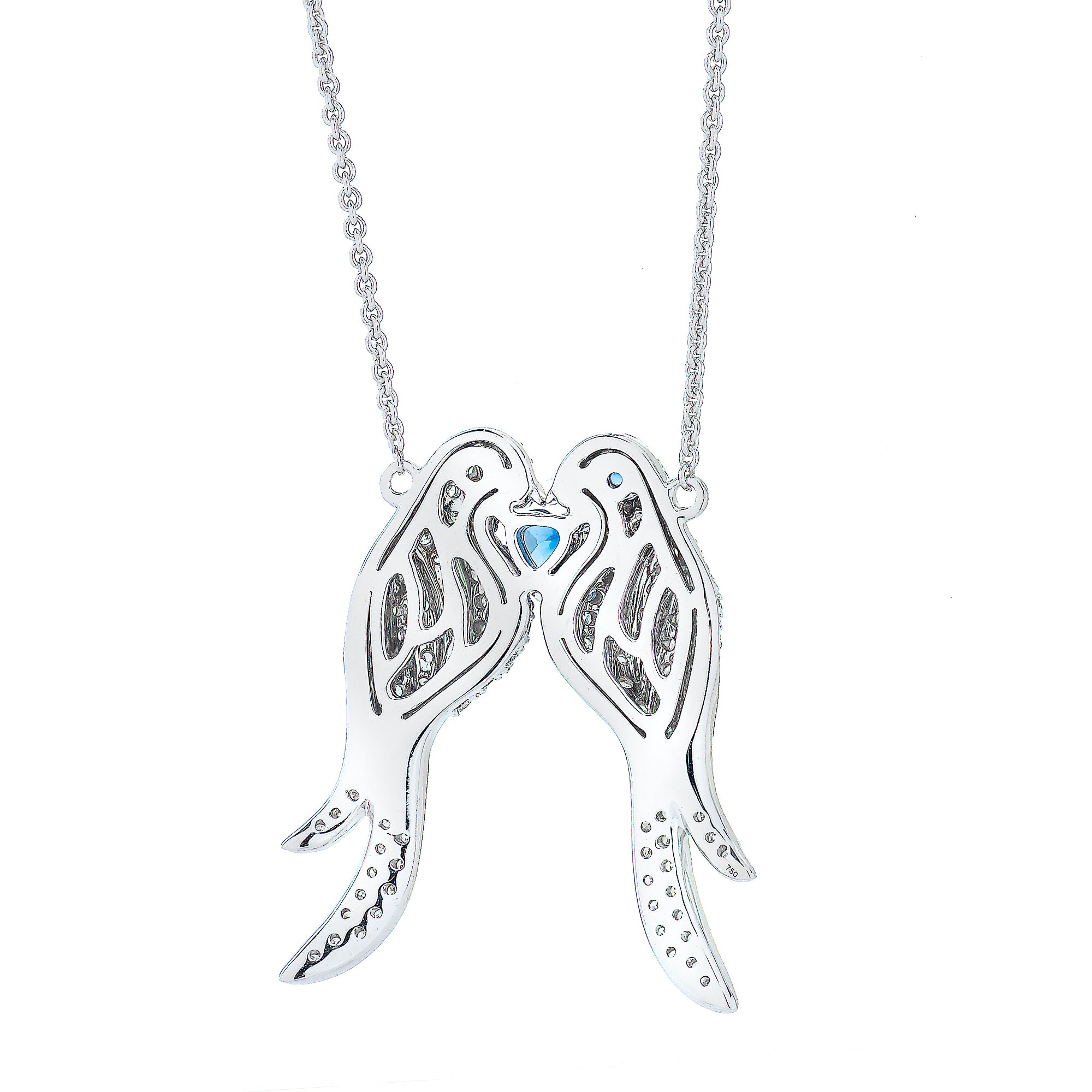 Silver Philly Love Heart Diamond Necklace