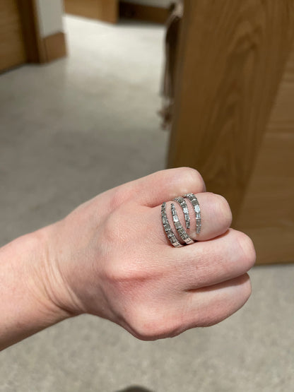 Four Row Diamond Baguette Ring 3