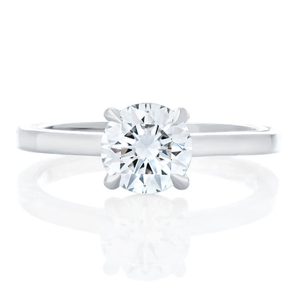 Platinum Round Diamond Solitaire Engagement Ring