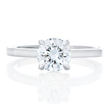 Load image into Gallery viewer, Platinum Round Diamond Solitaire Engagement Ring