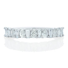 Load image into Gallery viewer, Alternating Pear and Baguette Diamond Band