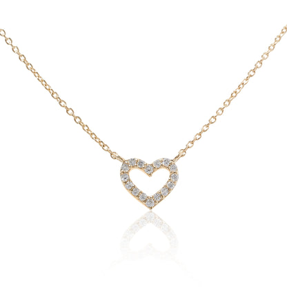 Itty Bitty Diamond Heart Pendant - Yellow