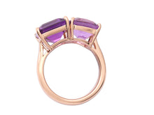Load image into Gallery viewer, Amethyst Toi Et Moi Ring 4