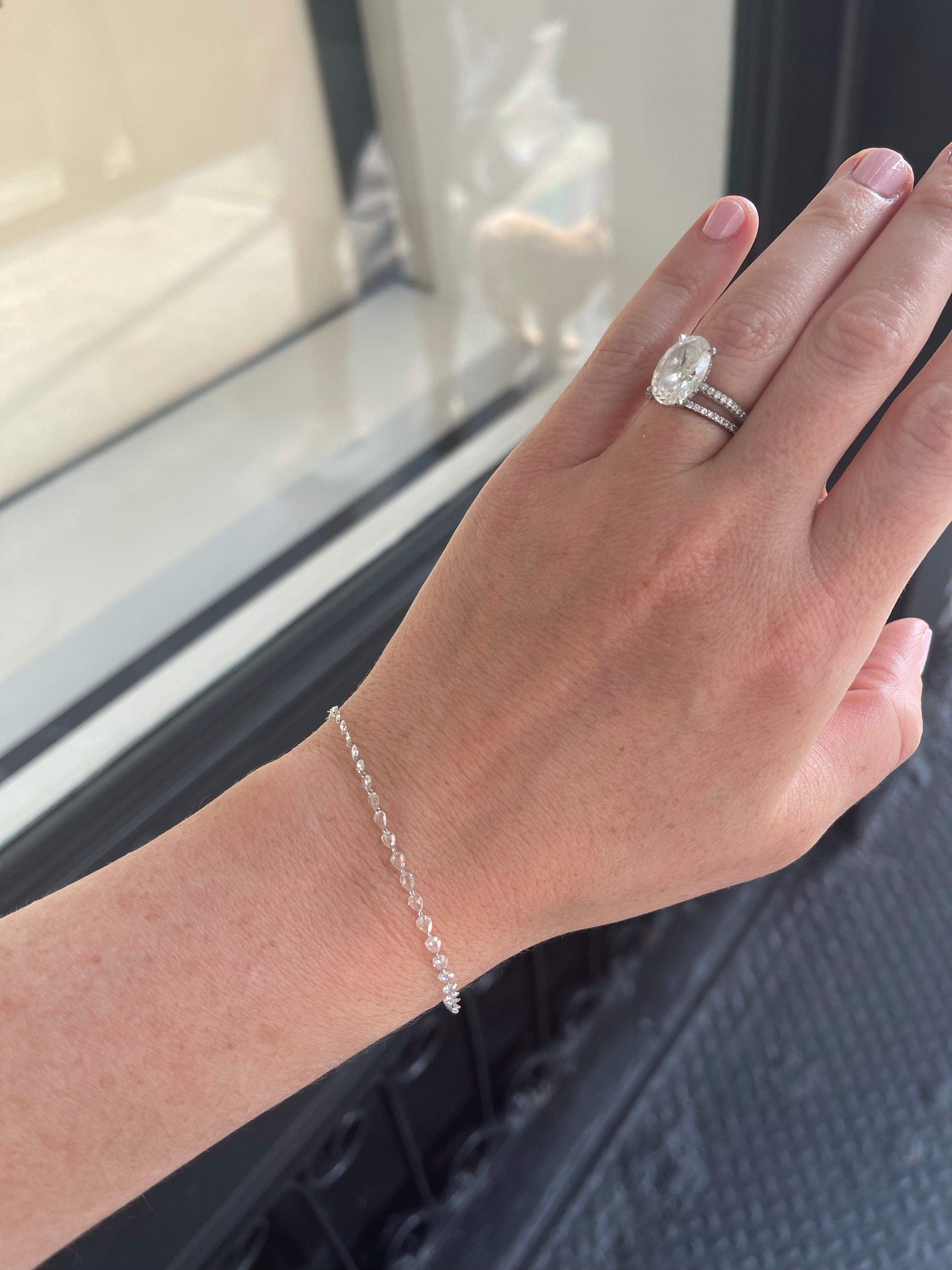 Diamond Rose Cut Bracelet – Nicole Rose Fine Jewelry