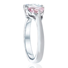 Load image into Gallery viewer, Small Toi Et Moi Morganite and Topaz Ring - White