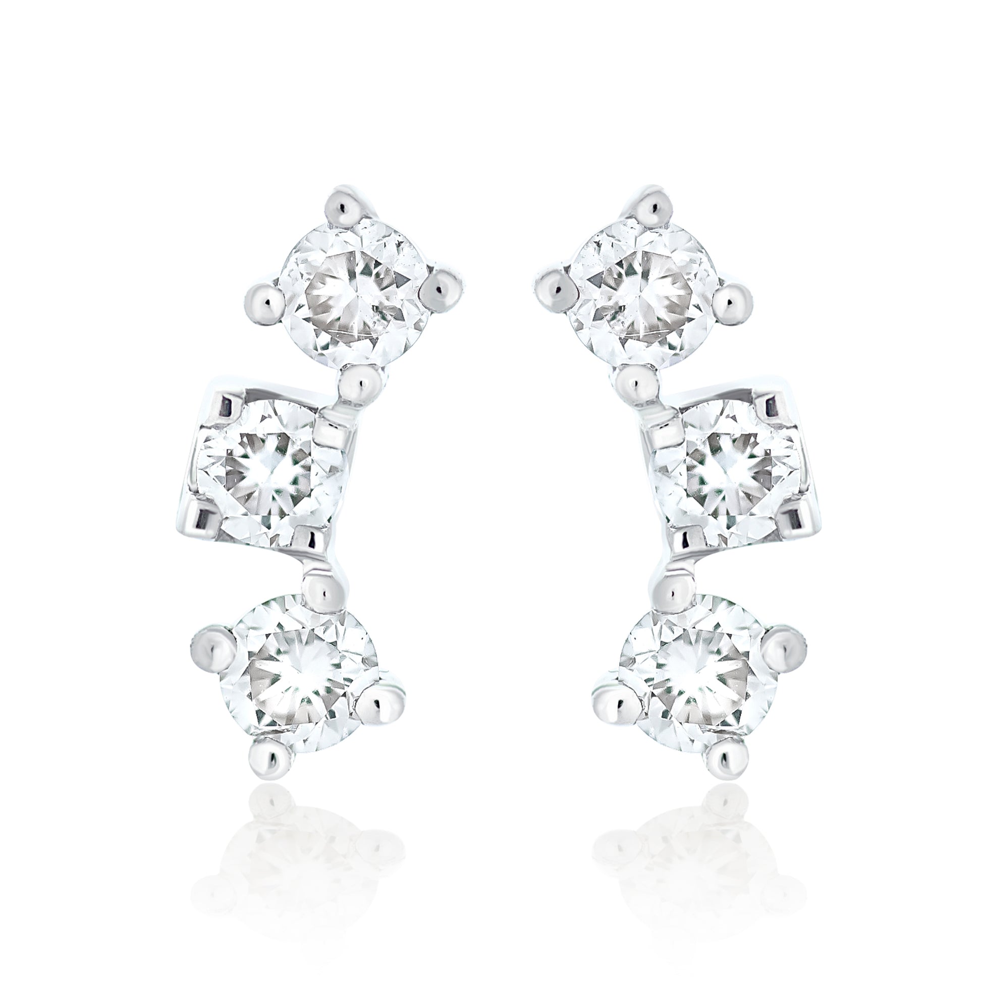 Diamond Curve Earrings