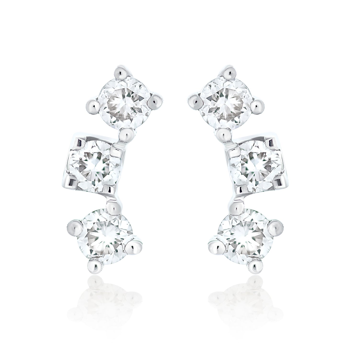 Diamond Curve Earrings