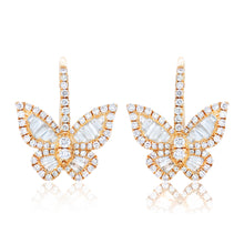 Load image into Gallery viewer, Mini 2.0 Butterfly Diamond Hanging Earrings - Yellow