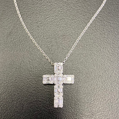 Diamond Illusion Cross Pendant 8
