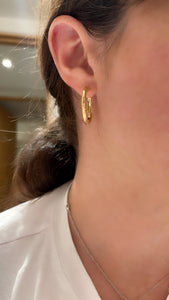Gold Hoop Earrings 20x20 - Yellow 4