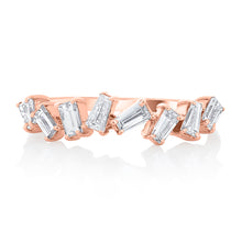 Load image into Gallery viewer, Scattered Diamond Baguette Band - Rose 2