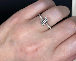 Emerald Cut Diamond Engagement Ring 4