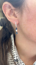 Load image into Gallery viewer, Diamond and Sapphire Dangle Earrings 2